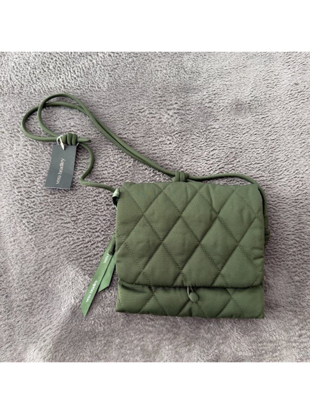 NWT Vera Bradley Baird Hipster Crossbody Handbag Purse Bronze Green